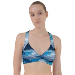 Thunderstorm Storm Tsunami Waves Ocean Sea Sweetheart Sports Bra by Ravend