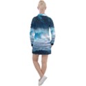 Thunderstorm Storm Tsunami Waves Ocean Sea Women s Long Sleeve Casual Dress View2