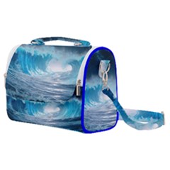 Thunderstorm Storm Tsunami Waves Ocean Sea Satchel Shoulder Bag by Ravend