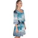 Thunderstorm Storm Tsunami Waves Ocean Sea Velour Kimono Dress View3