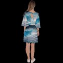 Thunderstorm Storm Tsunami Waves Ocean Sea Velour Kimono Dress View4