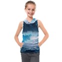 Thunderstorm Storm Tsunami Waves Ocean Sea Kids  Sleeveless Hoodie View1