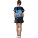 Thunderstorm Storm Tsunami Waves Ocean Sea Kids  Cut Out Flutter Sleeves View2