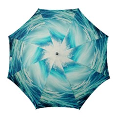 Tsunami Waves Ocean Sea Nautical Nature Water Nature Golf Umbrellas by Ravend