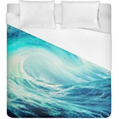 Tsunami Waves Ocean Sea Nautical Nature Water Nature Duvet Cover (king Size) by Ravend