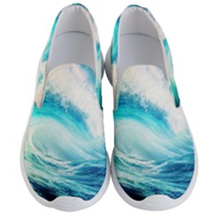 Tsunami Waves Ocean Sea Nautical Nature Water Nature Men s Lightweight Slip Ons by Ravend