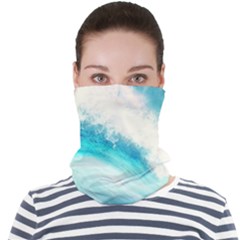 Tsunami Waves Ocean Sea Nautical Nature Water Nature Face Seamless Bandana (adult) by Ravend