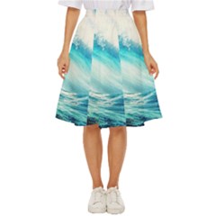 Tsunami Waves Ocean Sea Nautical Nature Water Nature Classic Short Skirt by Ravend