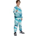 Tsunami Waves Ocean Sea Nautical Nature Water Nature Kids  Sweatshirt set View3