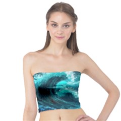 Thunderstorm Tsunami Tidal Wave Ocean Waves Sea Tube Top by Ravend