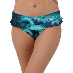 Thunderstorm Tsunami Tidal Wave Ocean Waves Sea Frill Bikini Bottoms by Ravend