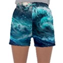 Thunderstorm Tsunami Tidal Wave Ocean Waves Sea Sleepwear Shorts View1