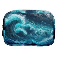 Thunderstorm Tsunami Tidal Wave Ocean Waves Sea Make Up Pouch (small) by Ravend