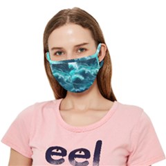 Thunderstorm Tsunami Tidal Wave Ocean Waves Sea Crease Cloth Face Mask (adult) by Ravend