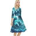 Thunderstorm Tsunami Tidal Wave Ocean Waves Sea Classy Knee Length Dress View2