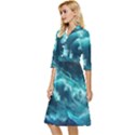 Thunderstorm Tsunami Tidal Wave Ocean Waves Sea Classy Knee Length Dress View3