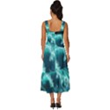 Thunderstorm Tsunami Tidal Wave Ocean Waves Sea Square Neckline Tiered Midi Dress View4