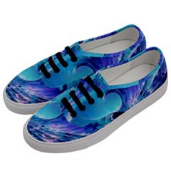 Tsunami Tidal Wave Ocean Waves Sea Nature Water Blue Men s Classic Low Top Sneakers by Ravend