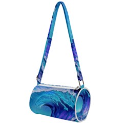 Tsunami Tidal Wave Ocean Waves Sea Nature Water Blue Mini Cylinder Bag by Ravend