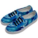 Tsunami Tidal Wave Ocean Waves Sea Nature Water Blue Painting Men s Classic Low Top Sneakers View2