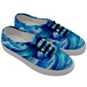 Tsunami Tidal Wave Ocean Waves Sea Nature Water Blue Painting Men s Classic Low Top Sneakers View3