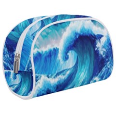 Tsunami Tidal Wave Ocean Waves Sea Nature Water Blue Painting Make Up Case (medium) by Ravend