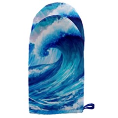 Tsunami Tidal Wave Ocean Waves Sea Nature Water Blue Painting Microwave Oven Glove