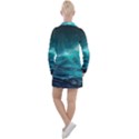 Tsunami Waves Ocean Sea Nautical Nature Water Women s Long Sleeve Casual Dress View2