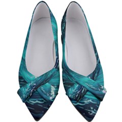 Tsunami Waves Ocean Sea Nautical Nature Water Women s Bow Heels by Ravend