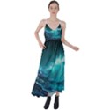 Tsunami Waves Ocean Sea Nautical Nature Water Tie Back Maxi Dress View1