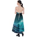 Tsunami Waves Ocean Sea Nautical Nature Water Tie Back Maxi Dress View2