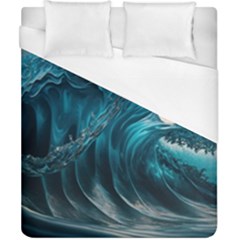 Tsunami Waves Ocean Sea Water Rough Seas 3 Duvet Cover (california King Size) by Ravend