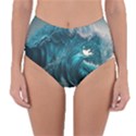 Tsunami Waves Ocean Sea Water Rough Seas 3 Reversible High-Waist Bikini Bottoms View1