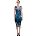 Tsunami Waves Ocean Sea Water Rough Seas 3 Sleeveless Pencil Dress View1