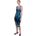 Tsunami Waves Ocean Sea Water Rough Seas 3 Sleeveless Pencil Dress View2