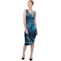 Tsunami Waves Ocean Sea Water Rough Seas 3 Sleeveless Pencil Dress View3