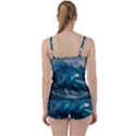 Tsunami Waves Ocean Sea Water Rough Seas 3 Tie Front Two Piece Tankini View2