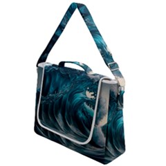 Tsunami Waves Ocean Sea Water Rough Seas 3 Box Up Messenger Bag by Ravend