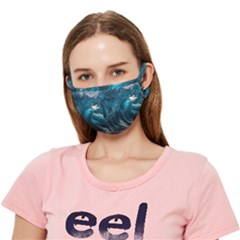 Tsunami Waves Ocean Sea Water Rough Seas 3 Crease Cloth Face Mask (adult) by Ravend