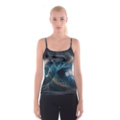 Tsunami Waves Ocean Sea Water Rough Seas 7 Spaghetti Strap Top by Ravend