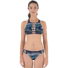 Tsunami Waves Ocean Sea Water Rough Seas 7 Perfectly Cut Out Bikini Set by Ravend