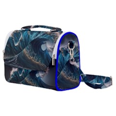 Tsunami Waves Ocean Sea Water Rough Seas 7 Satchel Shoulder Bag by Ravend