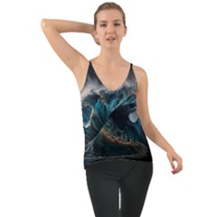 Tsunami Waves Ocean Sea Water Rough Seas 7 Chiffon Cami by Ravend