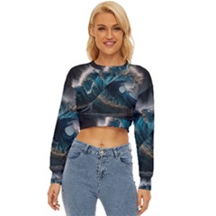 Tsunami Waves Ocean Sea Water Rough Seas 7 Lightweight Long Sleeve Sweatshirt by Ravend