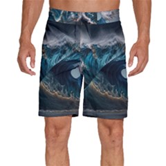 Tsunami Waves Ocean Sea Water Rough Seas 7 Men s Beach Shorts