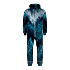 Tsunami Waves Ocean Sea Water Rough Seas 6 Hooded Jumpsuit (kids) by Ravend