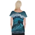 Tsunami Waves Ocean Sea Water Rough Seas 6 Cap Sleeve Top View2