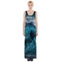 Tsunami Waves Ocean Sea Water Rough Seas 6 Thigh Split Maxi Dress View1