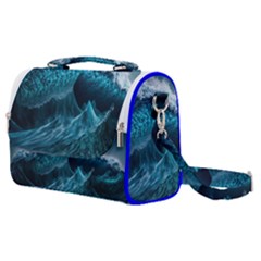 Tsunami Waves Ocean Sea Water Rough Seas 6 Satchel Shoulder Bag by Ravend