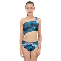 Tsunami Waves Ocean Sea Water Rough Seas 6 Spliced Up Two Piece Swimsuit by Ravend